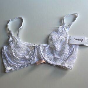 Sokoloff Lingerie Jacqueline Lace Bra White 36B